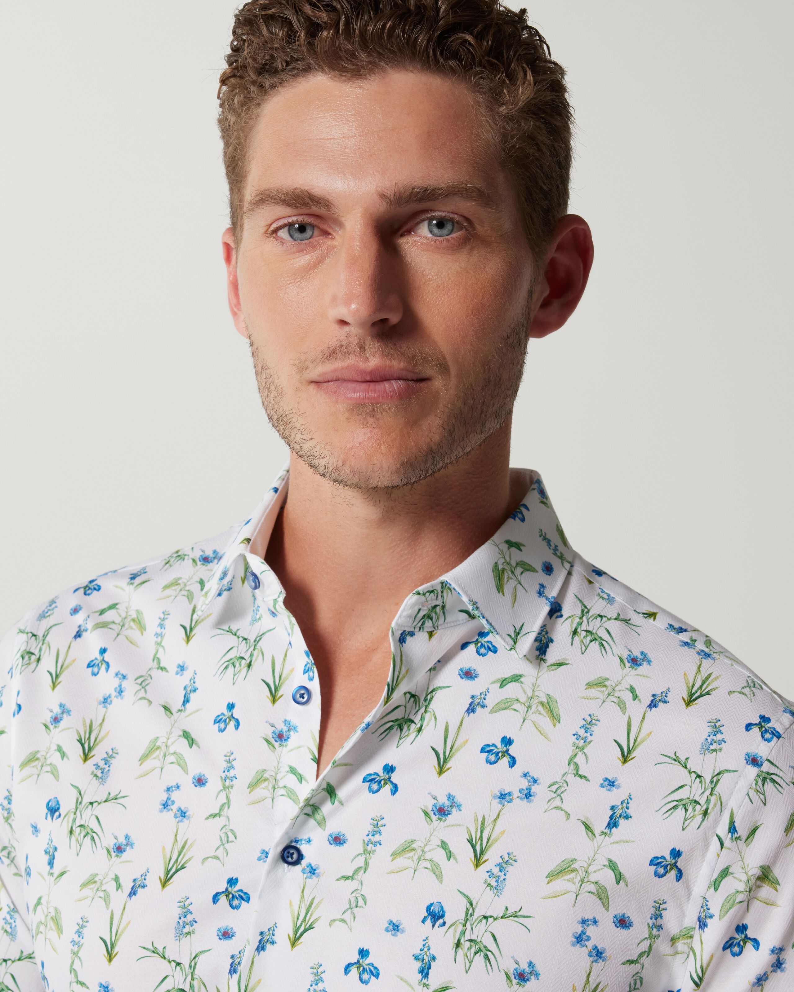 Slim Long Sleeve Floral Shirt
